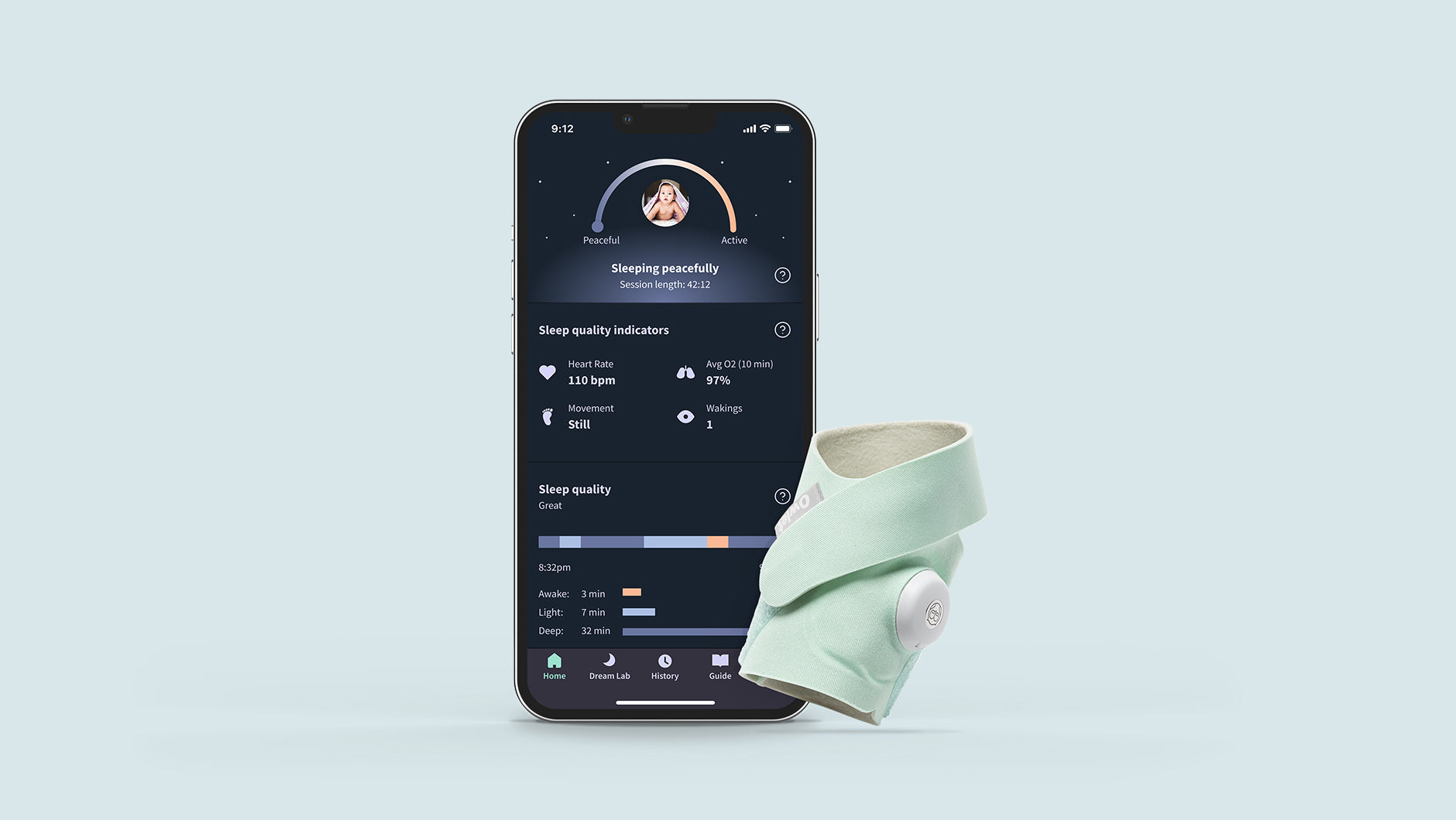 Shop Owlet Dream Sock - Baby Monitor for Better Sleep