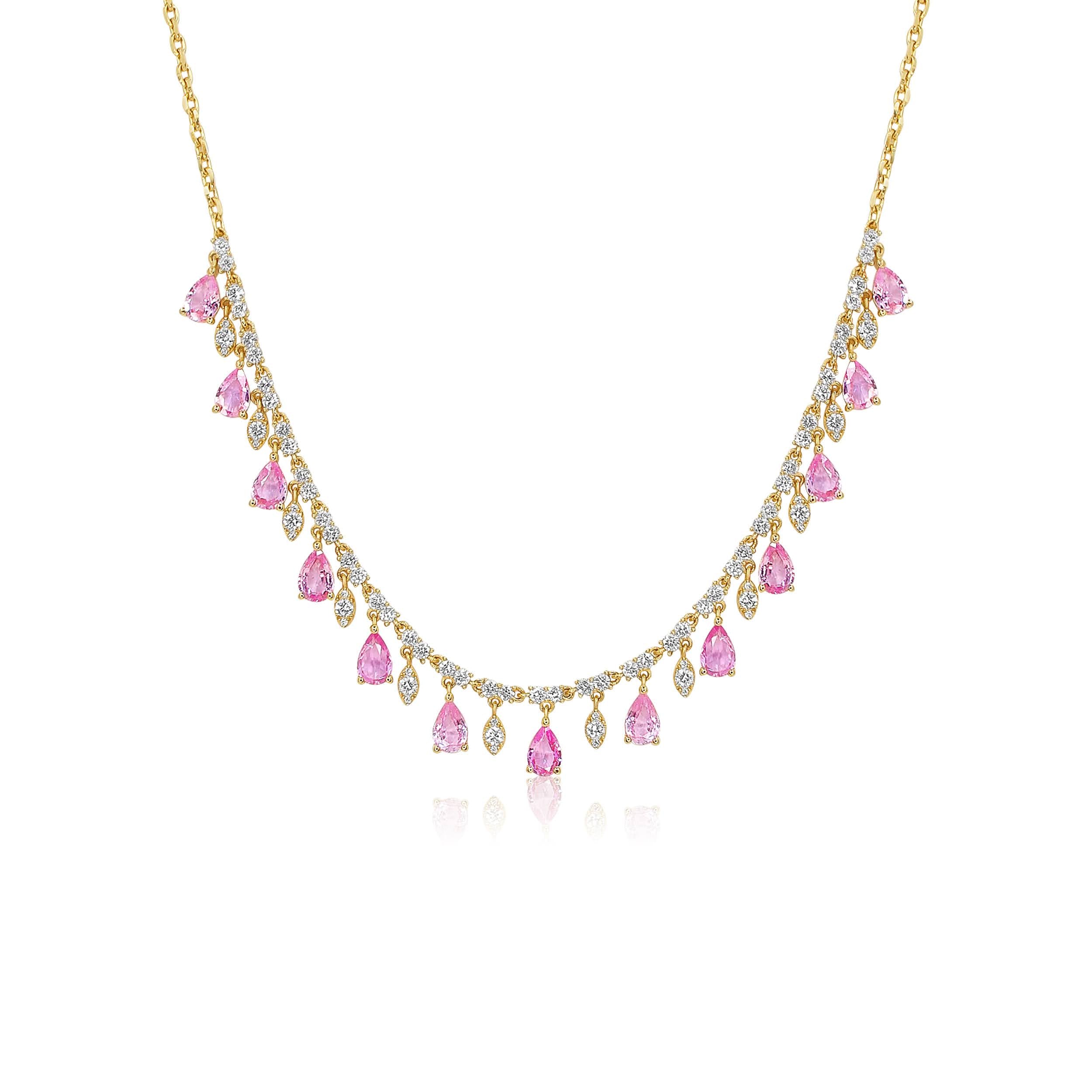 pink sapphire necklace