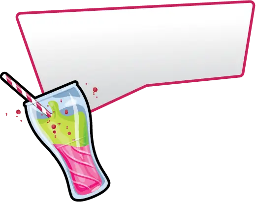 Glass with a straw and pink and green limeade in it 
