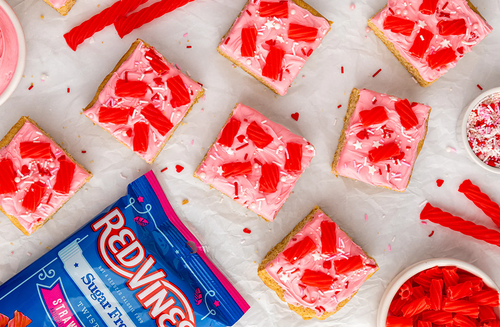 Strawberry Sugar Cookie Bars with Red Vines Sugar Free Strawberry Twists