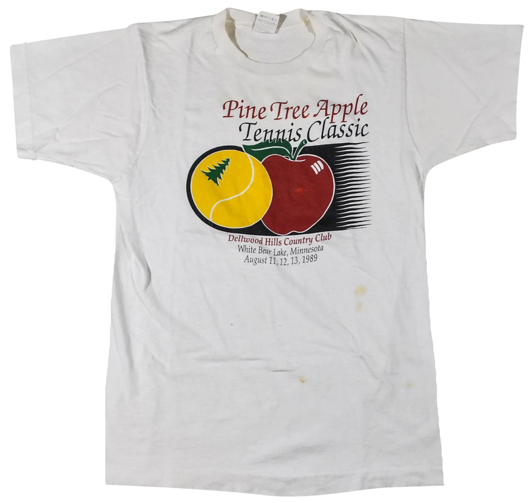 Vintage Pine Tree Apple 1989 Tennis Classic Shirt Size Medium(tall)