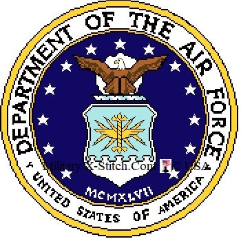 Department of the Air Force Seal 12 in. – Military XStitch Com