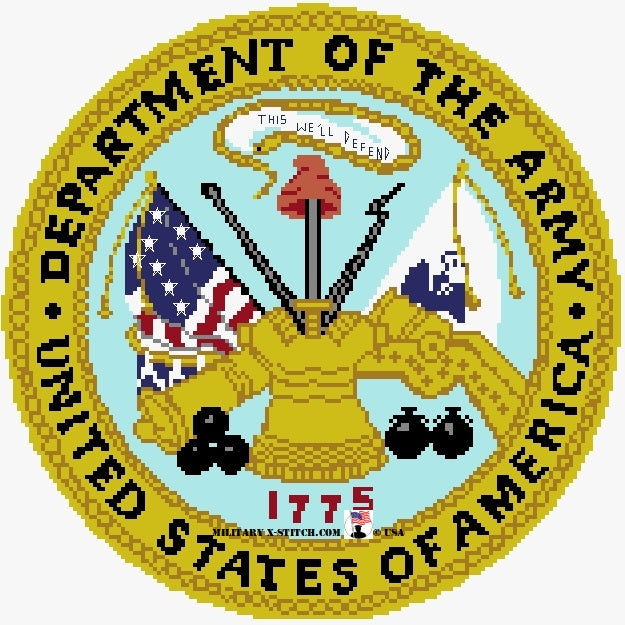 Department of the Army Seal 11 in. PDF – Military XStitch Com