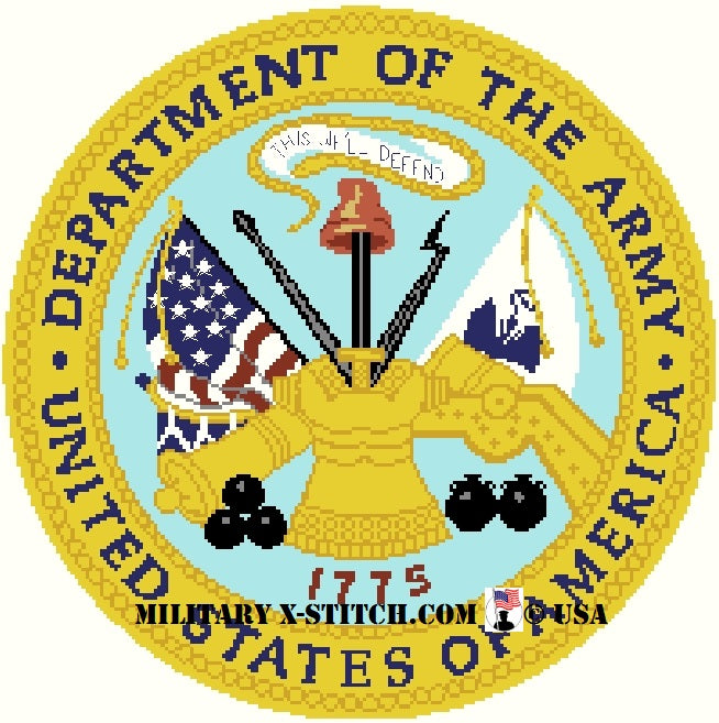 Department of the Army Seal 14 in. – Military XStitch Com