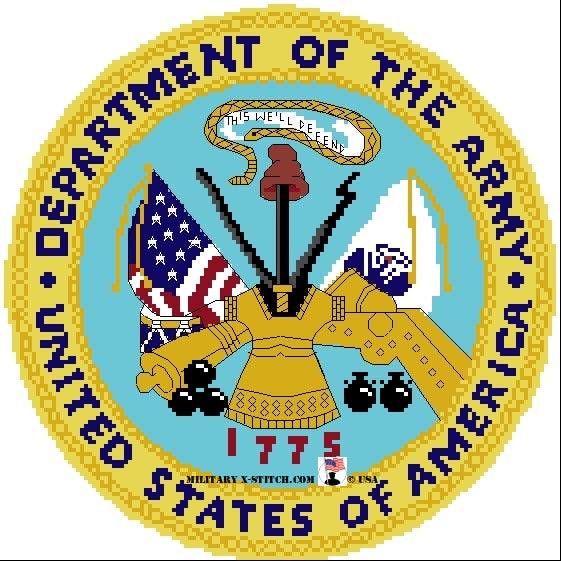 Department of the Army Seal 10 in. – Military XStitch Com