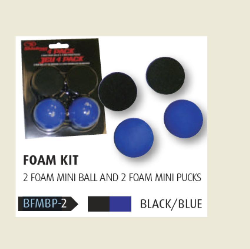 Foam Mini Balls & Foam Mini Pucks (2 balls and 2 pucks)