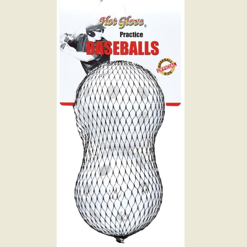 HOT GLOVE PRACTICE BASEBALLS, 2PK WHT