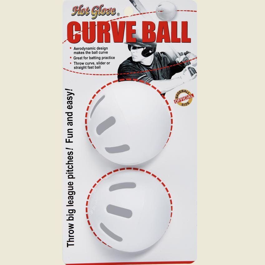 HOT GLOVE PRACTICE CURVE BASEBALLS, 2PK