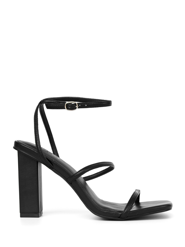 AVERY Black Heels | Block High Heels – COVET SHOES