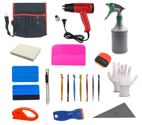 AE-332 - Complete Car Wrap Kit with 4pc Tool Kit and Heat Gun