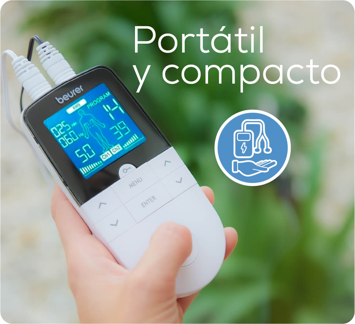 Electroestimulador Digital TENS/EMS para Electroterapia Muscular con 4 –  Beurer México