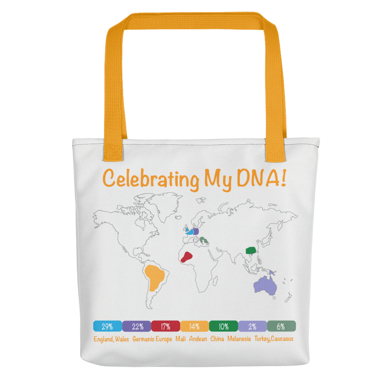 Download DNA Map Tote Bag / Black - Celebrate DNA™