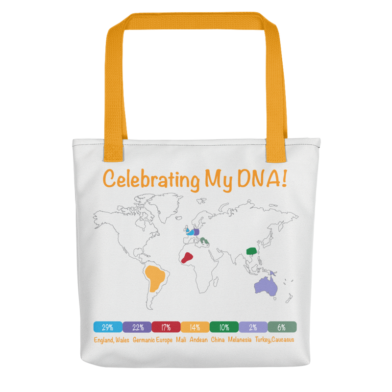 DNA Map Tote Bag / Black - Celebrate DNA™