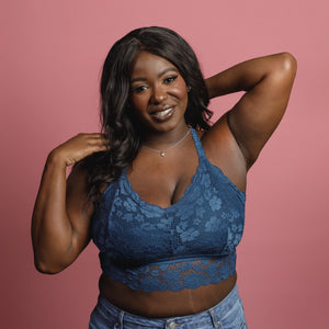 JadyK Juliette - The Ultimate Luxury Lace Bralette (Blue) - Audrey 'n Elise