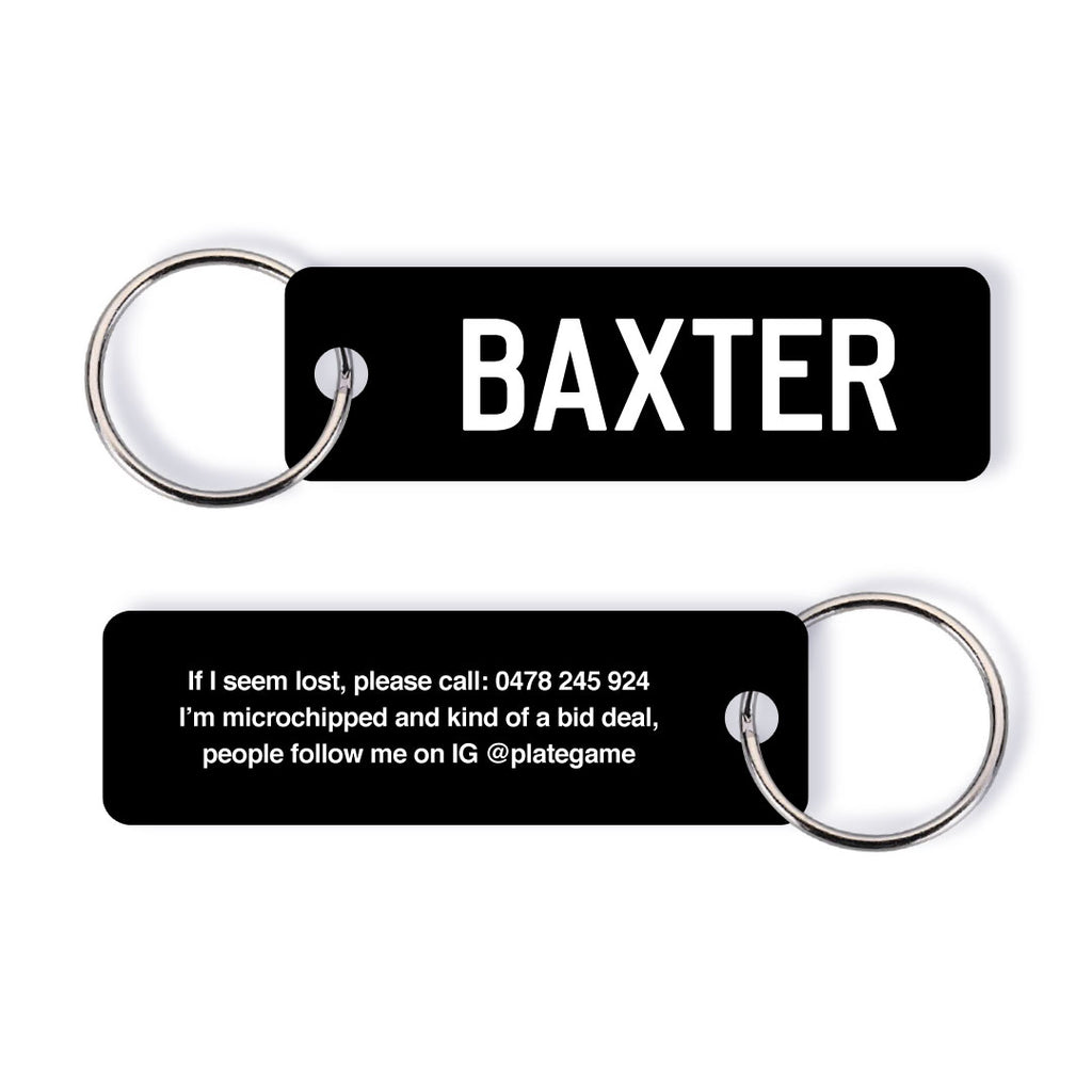 license plate pet id tags