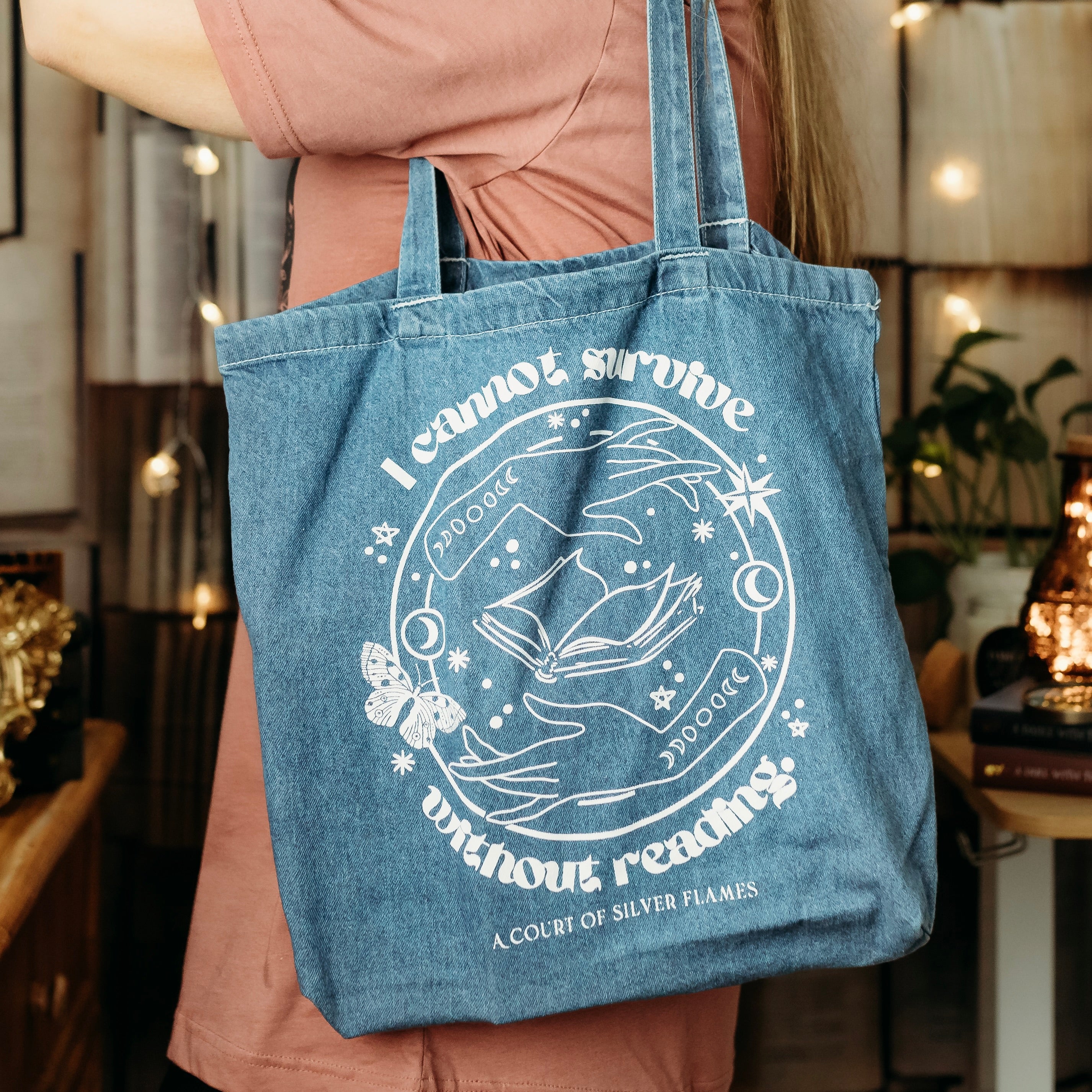 Denim Logo Tote Bag