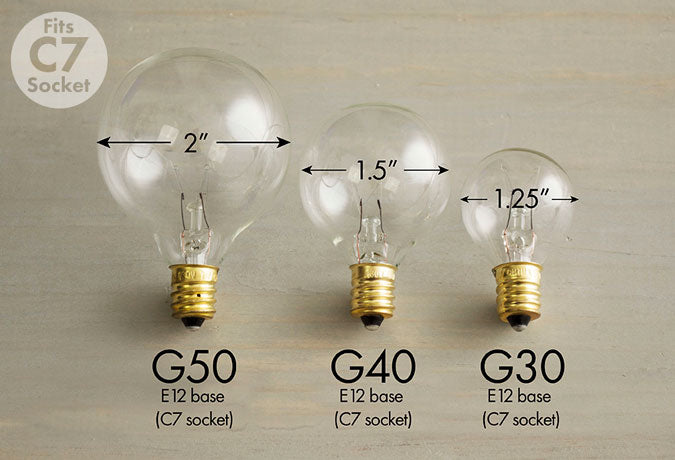 Globe Light Bulb Size Chart