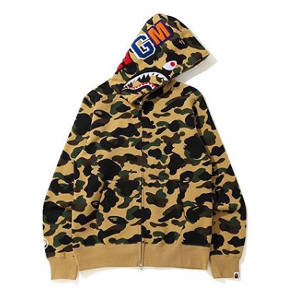 A BATHING APE 1ST CAMO SHARK FULL ZIP HOODIE – BAPECLUB