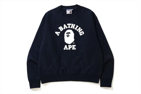 BAPE MEN'S RELAXED FIT COLLEGE CREWNECK – BAPECLUB