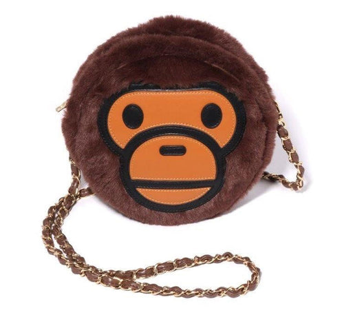 A BATHING APE Ladies' BABY MILO PLUSH DOLL CHAIN SHOULDER BAG