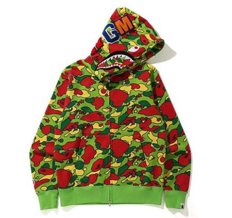 15600円激安 セール店舗 製品保証あり APE BAPE KAWS SHARK HOODIE