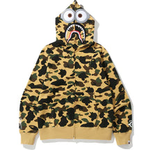 Load image into Gallery viewer, A BATHING APE x 1ST CAMO MINIONS SHARK FULL ZIP HOODIE
