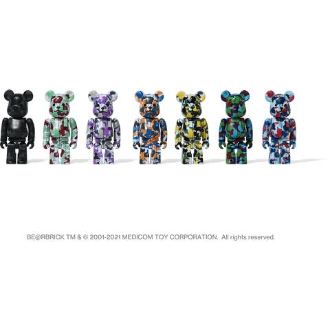 BAPE X MEDICOM TOY BE@RBRICK BAPE CAMO 28TH ANNIVERSARY 100% #1