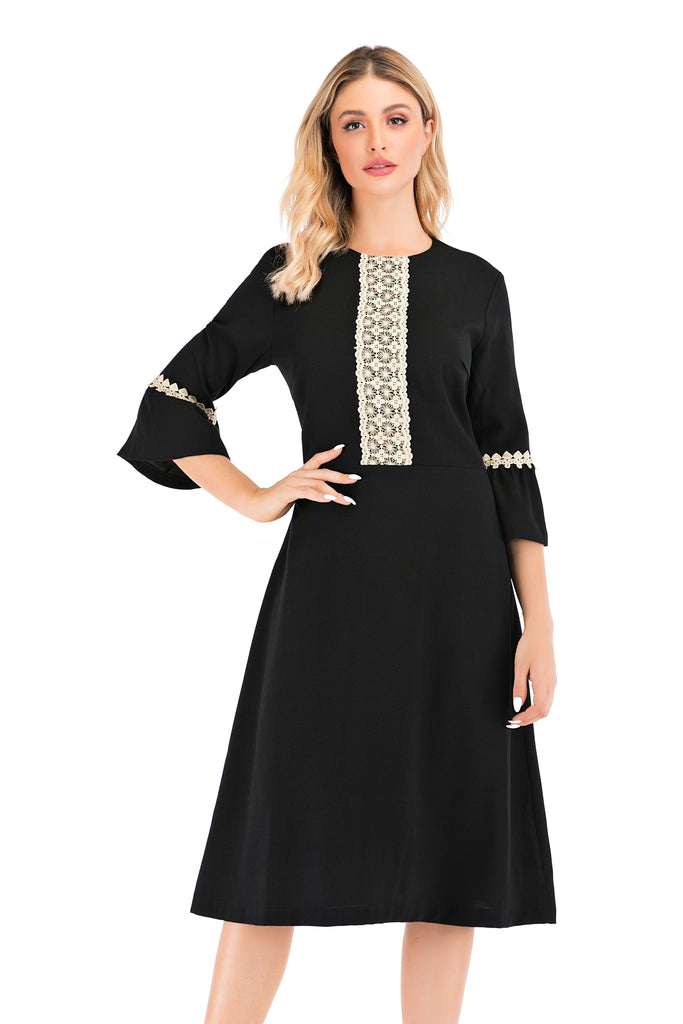 elegant bell sleeve dress