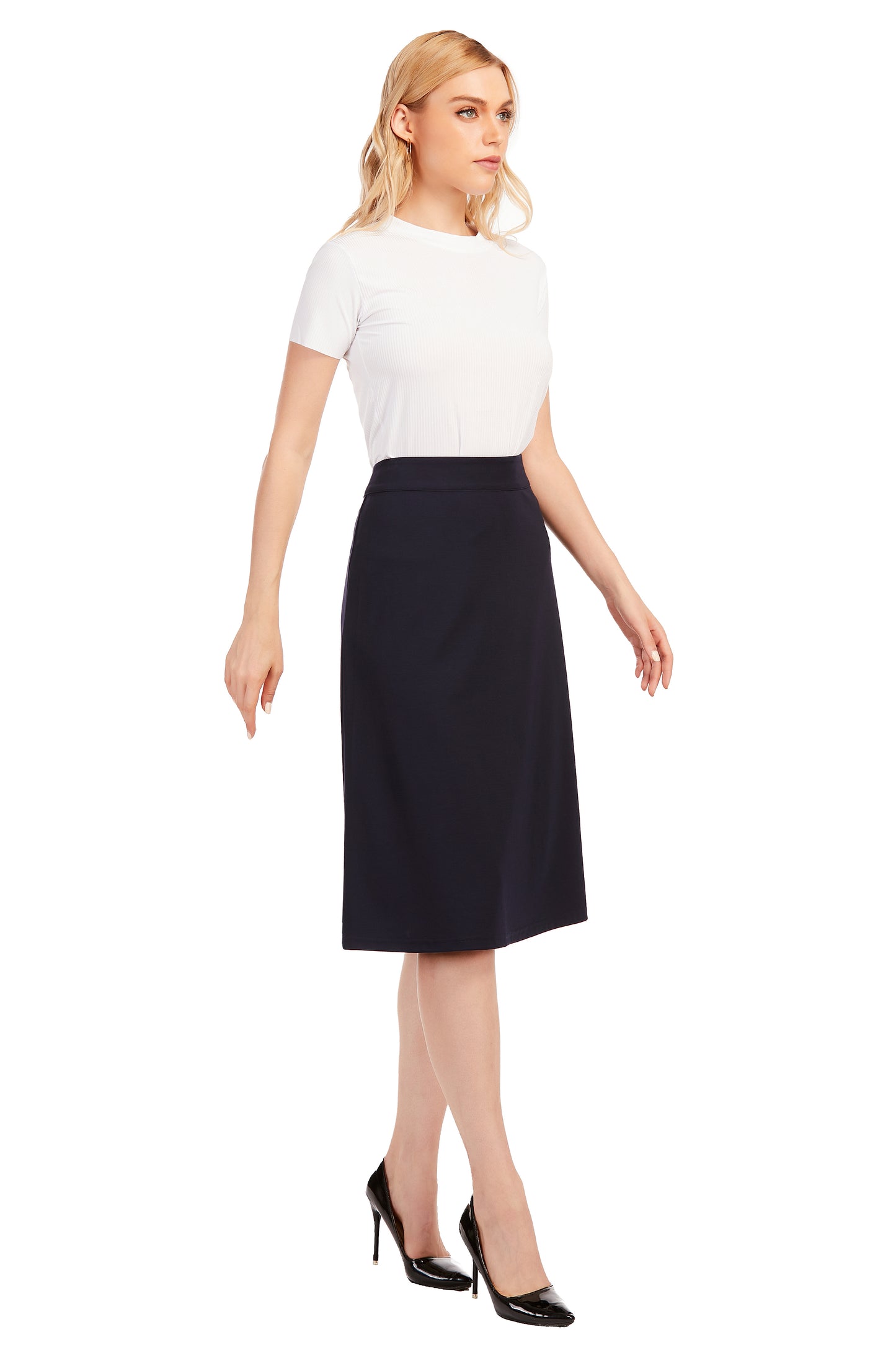 A-Line Knitted Fabric 27" Skirt - seilerlanguageservices