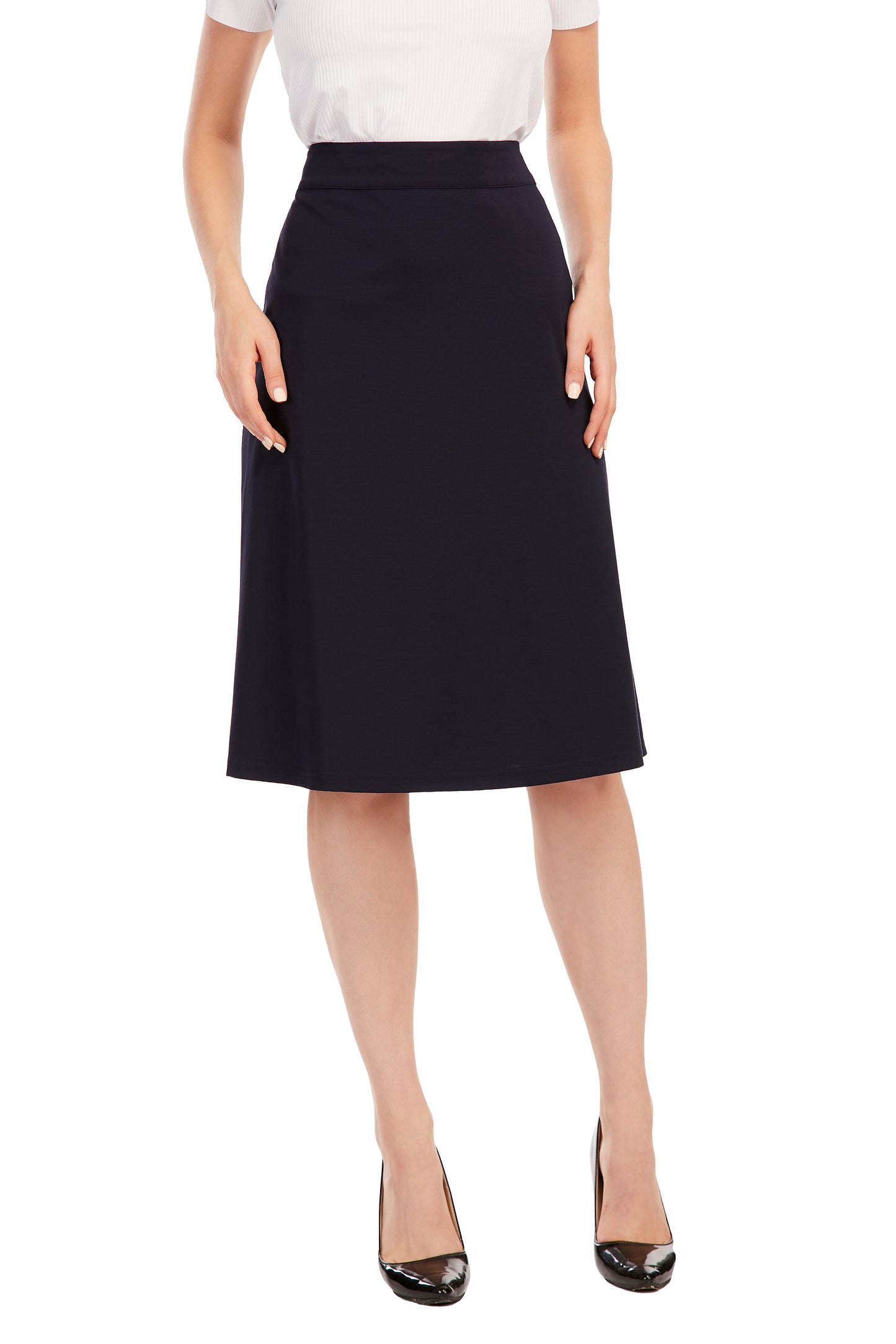 A-Line Knitted Fabric 27" Skirt - seilerlanguageservices