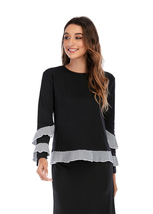 Cuffed Monochrome Top - seilerlanguageservices