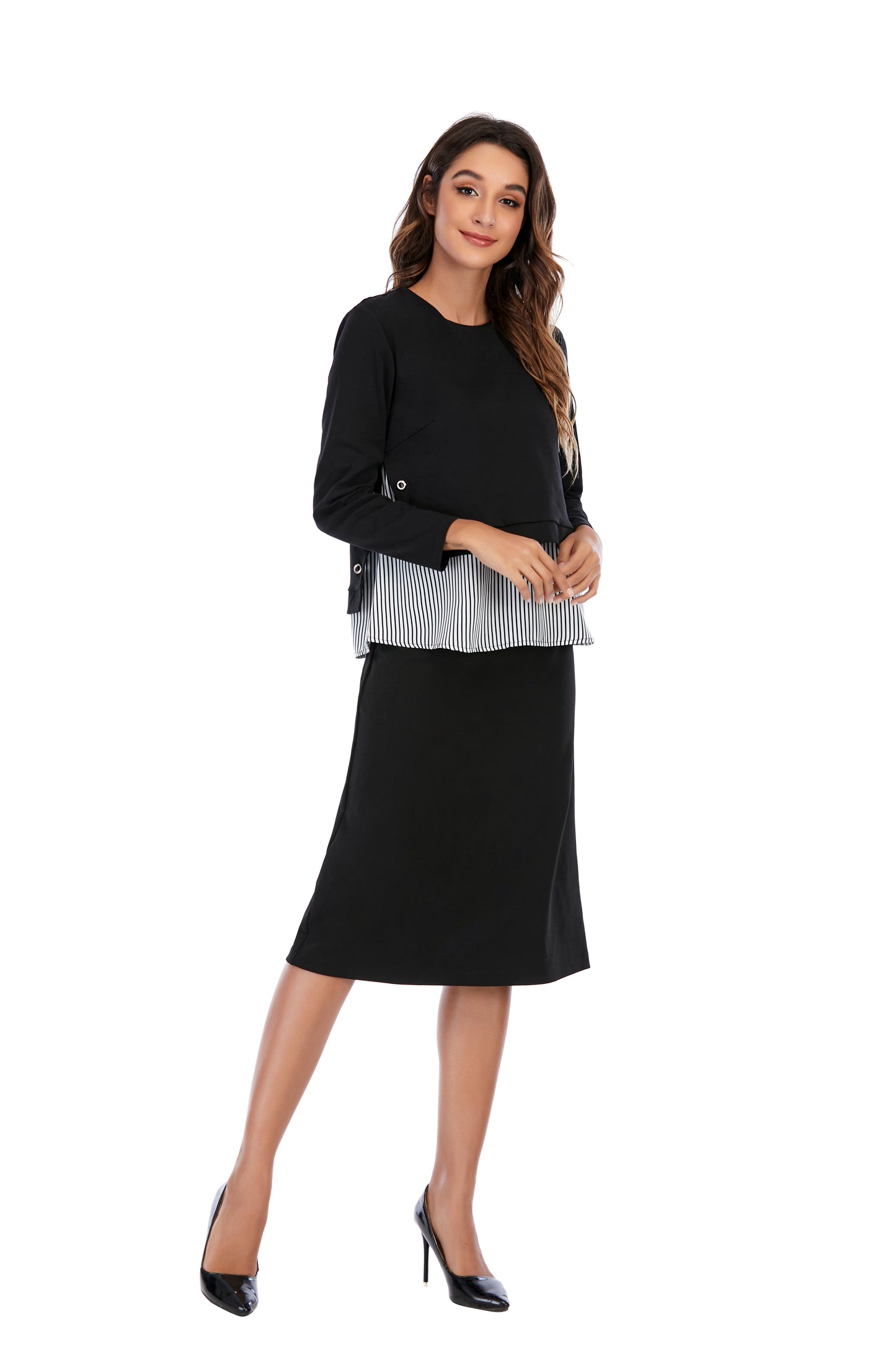 Solid and Striped Long Sleeve Monochrome - seilerlanguageservices