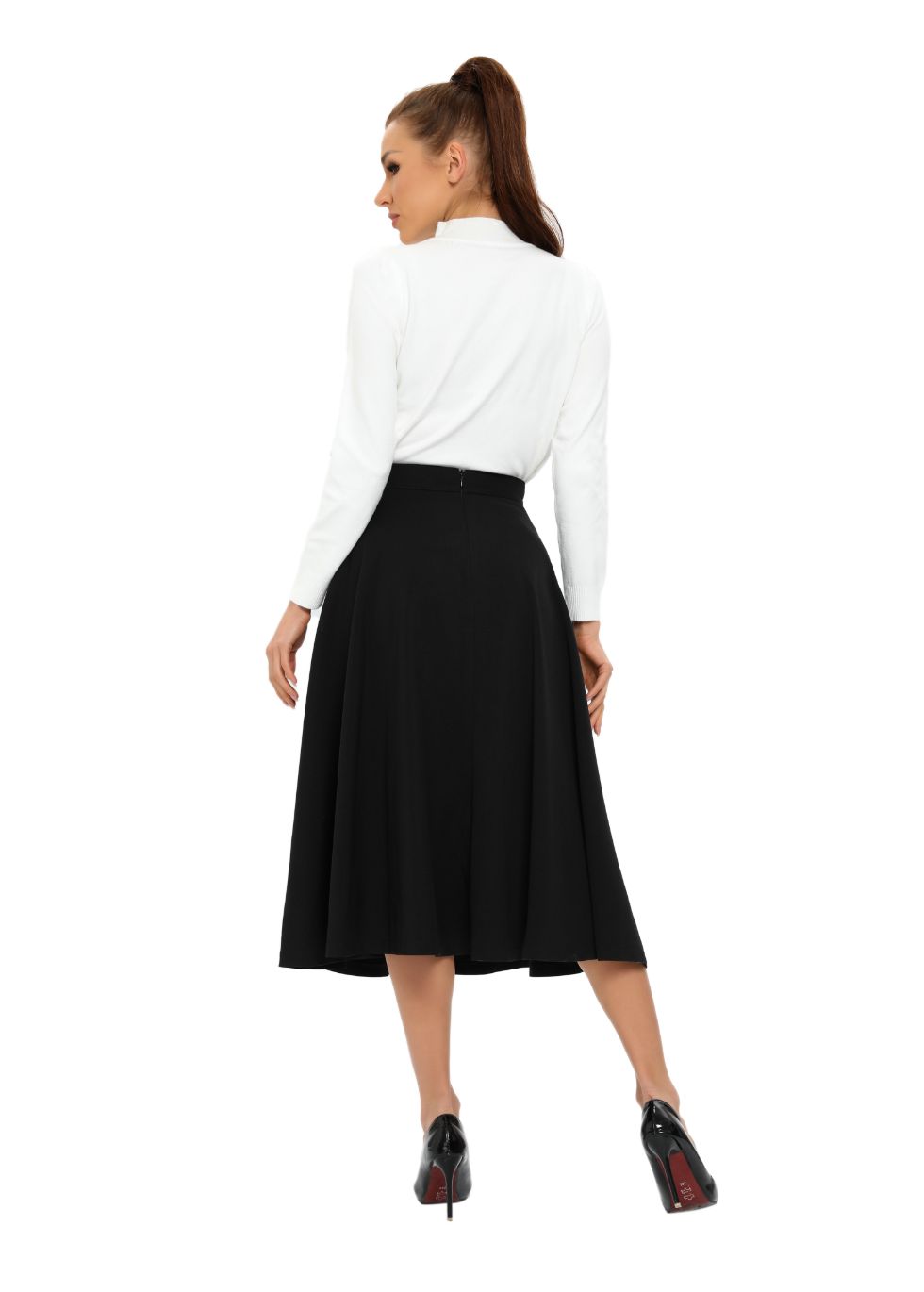 Classic Black A-Line 31 Inch Skirt - seilerlanguageservices