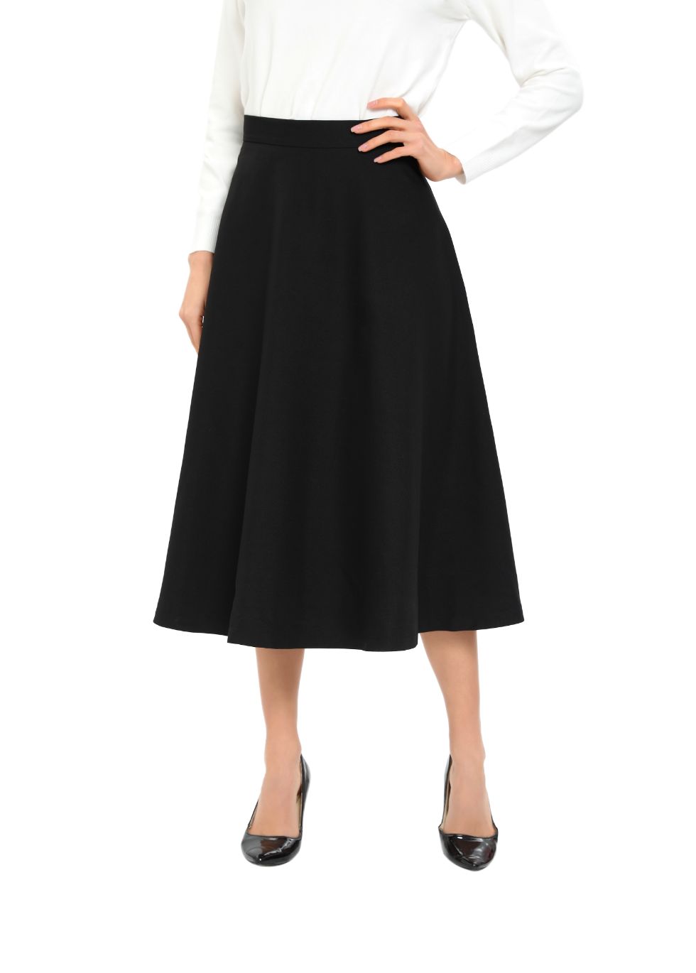 Classic Black A-Line 31 Inch Skirt - seilerlanguageservices