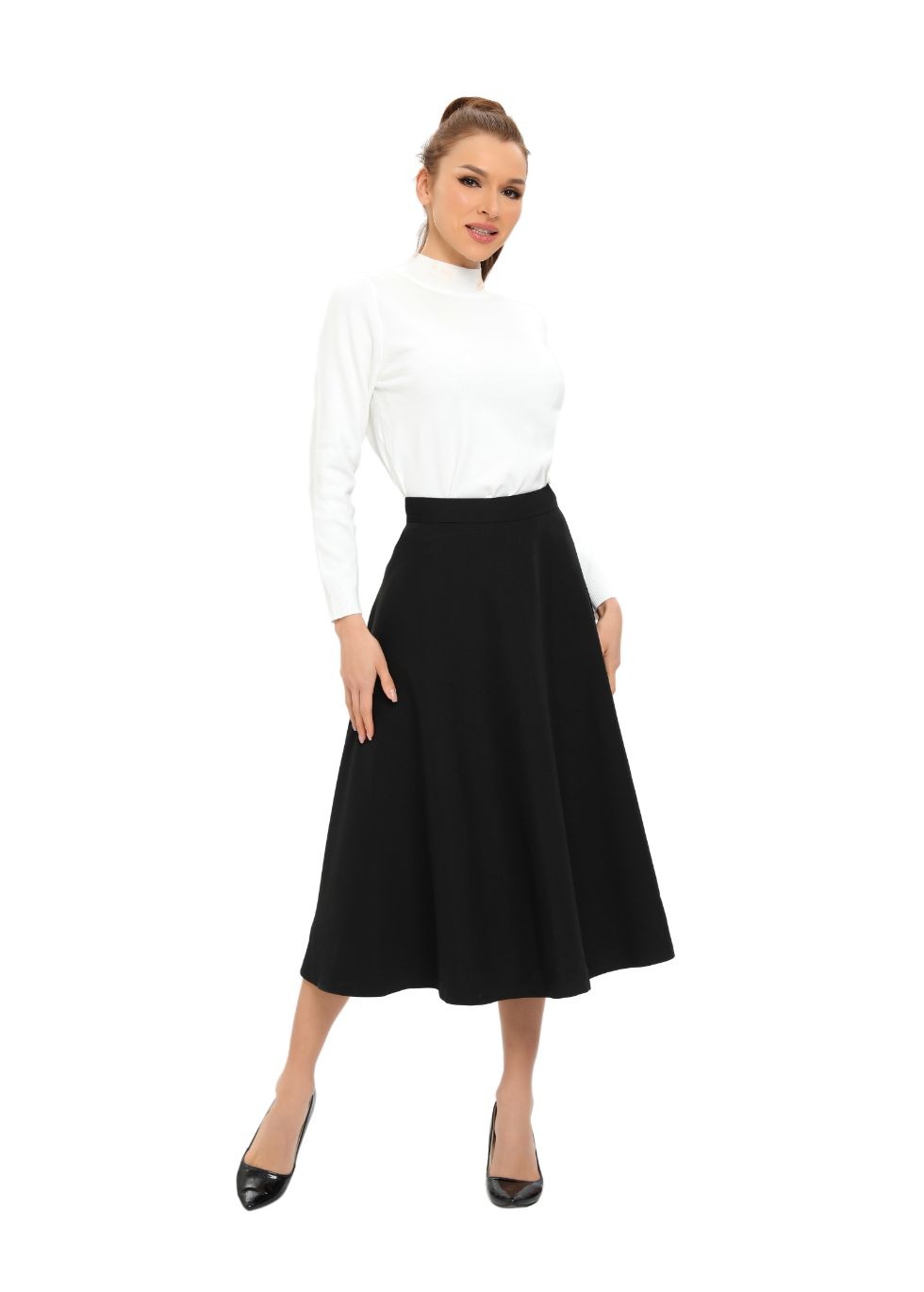 Classic Black A-Line 31 Inch Skirt - seilerlanguageservices