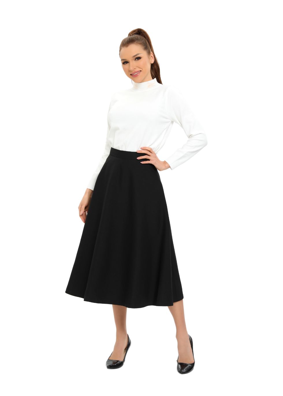 Classic Black A-Line 31 Inch Skirt - seilerlanguageservices