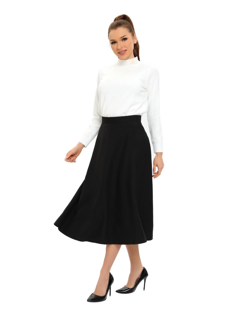 Classic Black A-Line 31 Inch Skirt - seilerlanguageservices