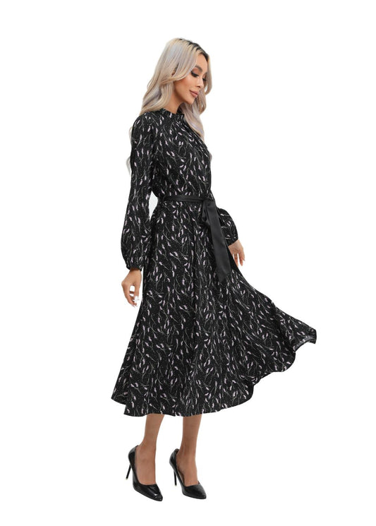 Contemporary Line Print Midi Dress - seilerlanguageservices