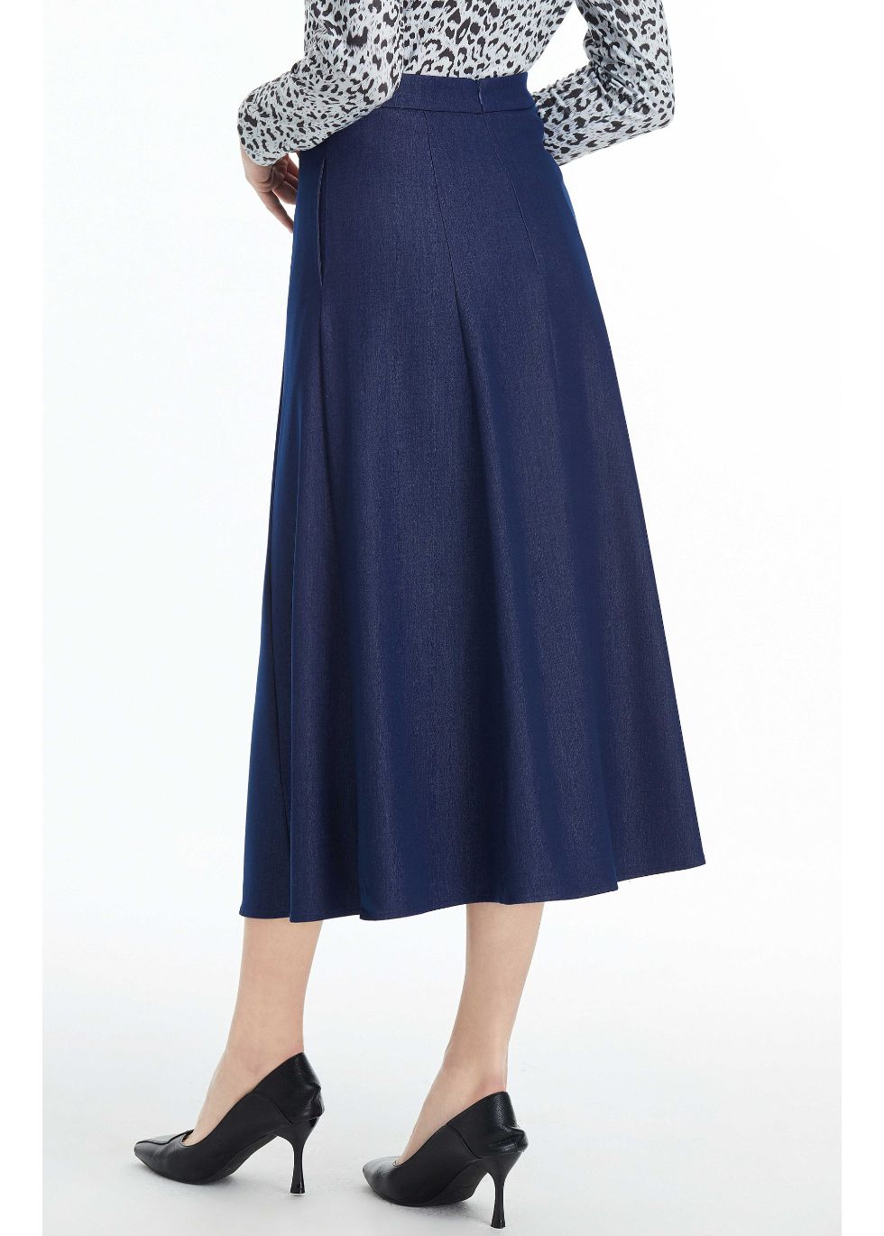 Denim Look Midi Skirt - seilerlanguageservices