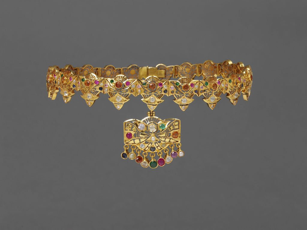 navaratna choker necklace