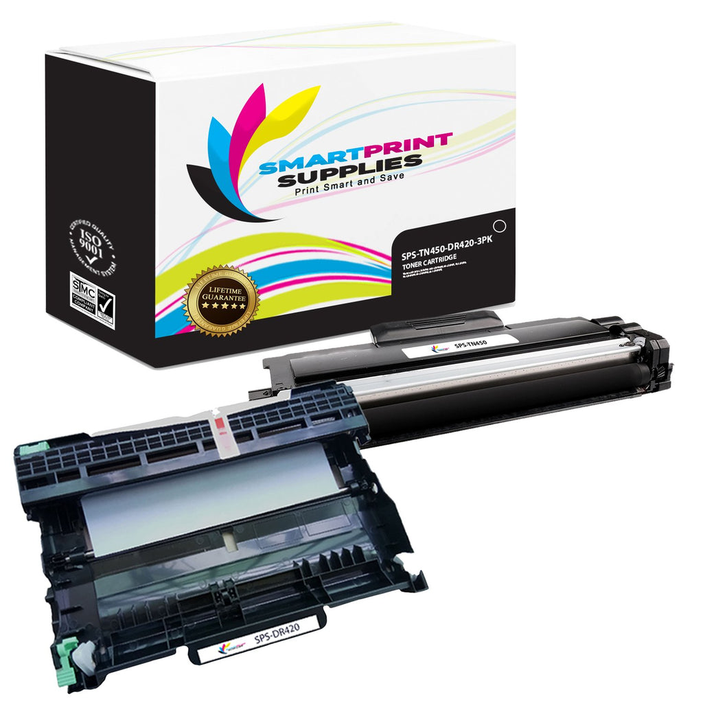 SPS Compatible Black Toner Cartridge Drum Unit TN450 (3 Pack) – Smart Print Supplies