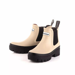 Barbour Halton Light Sand Chelsea Wellingtons Womens Ankle Rainboot