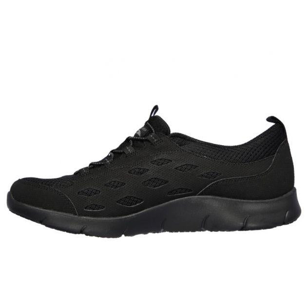 Skechers Arch Fit Support Trainers Refine Slip On Black | Foot Forward ...