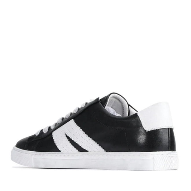 EOS Burn Womens Leather Sneaker Black/White | Foot Forward Shoes