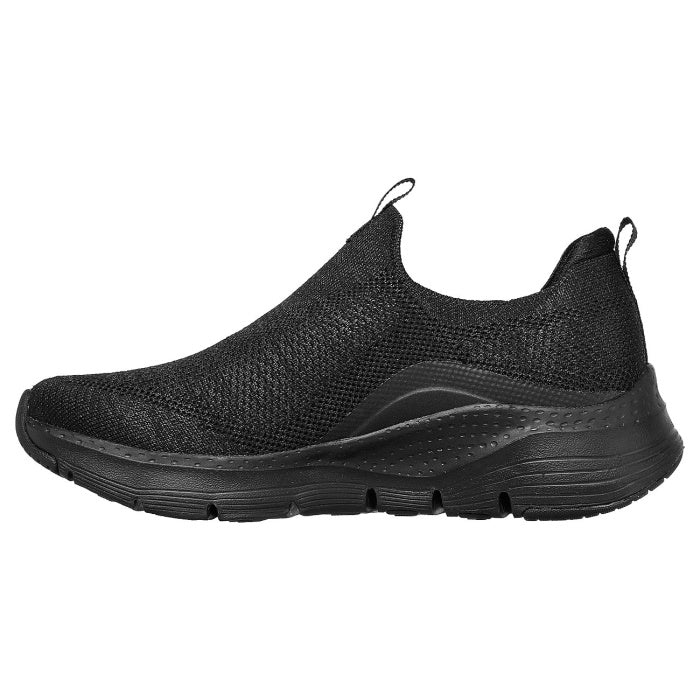 Skechers Arch Fit Slip Ons Keep It Up Black | Foot Forward Shoes