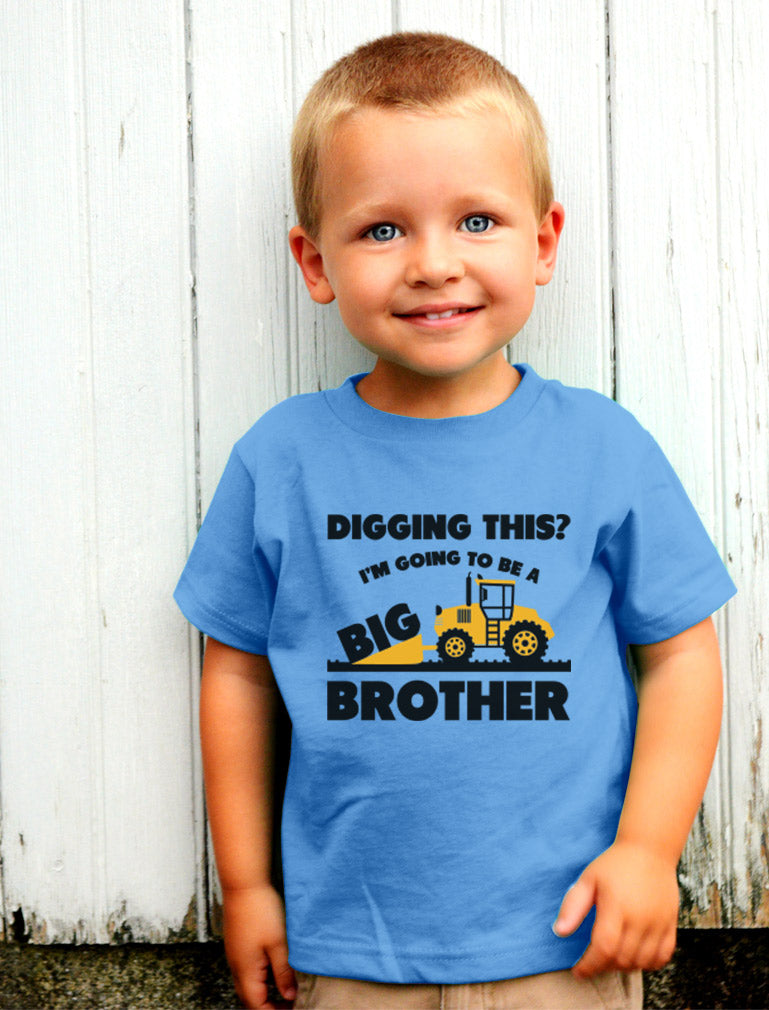 Going To Big A Brother Tractor Toddler Kids T-Shirt - Green 7