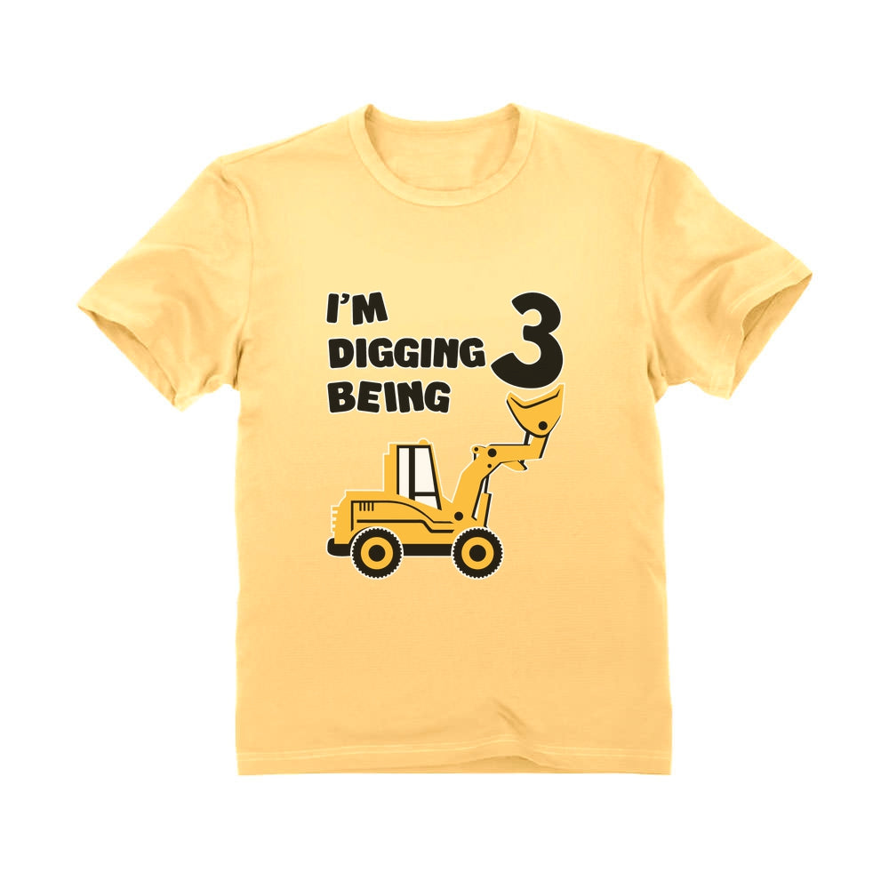 Download Digging Being 3 Three Years Old Birthday Youth Kids T Shirt Tstars