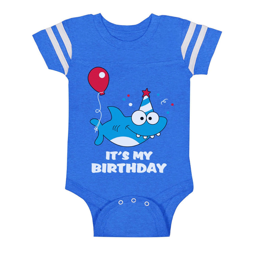 Birthday Boy or Girl Shark Outfit 1st 2nd Birthday Gift Baby Jersey Bo –  Tstars