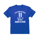 Thumbnail Celebrating 11 Years Of Being Awesome Youth T-Shirt Blue 2