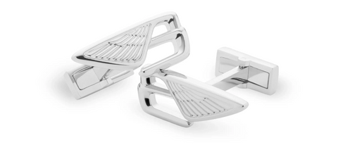 Bentley Flying B-shaped silver-tone cufflinks